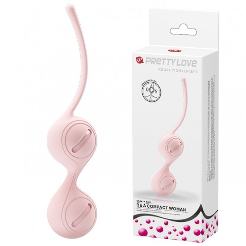 Вагинальные шарики со смещённым центром тяжести Pretty Love Kegel Tighten Up I нежно-розовые