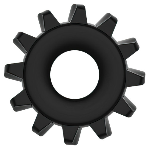 Эрекционное черное кольцо Power Plus Cock Ring