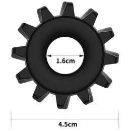 Эрекционное черное кольцо Power Plus Cock Ring
