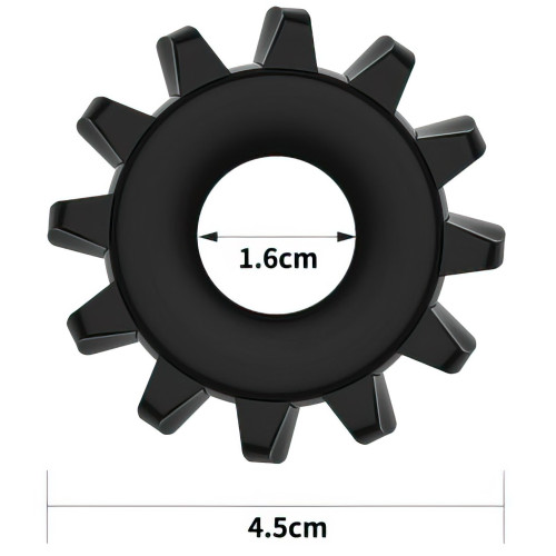 Эрекционное черное кольцо Power Plus Cock Ring