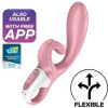 Смарт-вибратор кролик с гибким клиторальным отростком Satisfyer Hug Me Pink
