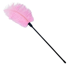 Тиклер с розовым страусиным пером 45 см