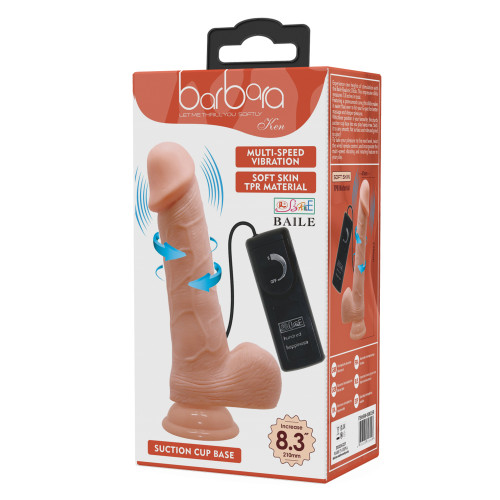 Вибратор-ротатор Baile Barbara Ken Multi Speed Real Vibrator Flesh 20 см