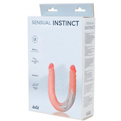 Двусторонний фаллоимитатор с хребтом Sensual Instinct 44 см