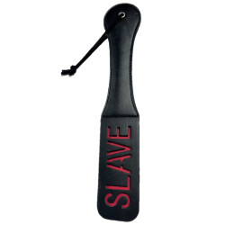 Черный пэдл с красной надписью Slave