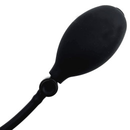 Черная расширяющаяся анальная пробка с грушей