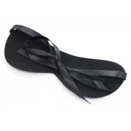 Черная БДСМ маска с лентами