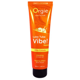Съедобный лубрикант с эффектом вибрации Orgie Lube Tube Vibe Medium Pina Colada 100 мл