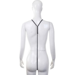 Черное пикантное боди с открытой грудью