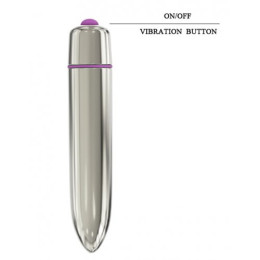 Серебристая вибропулька с 10 режимами вибрации