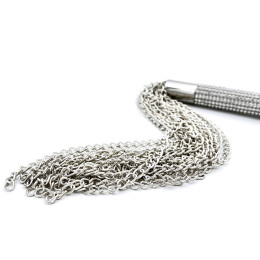 Металлическая плеть со стразами 44 см