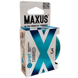 Презервативы Maxus G-Spot для стимуляции точки G в металлическом кейсе 3 шт