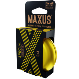 Презервативы Maxus Special точечно-ребристые в металлическом кейсе 3 шт