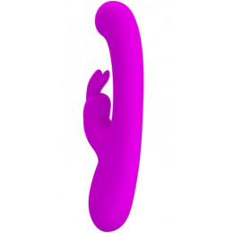 Перезаряжаемый вибратор с клиторальным стимулятором и LED-экраном Pretty Love Lamar розовый