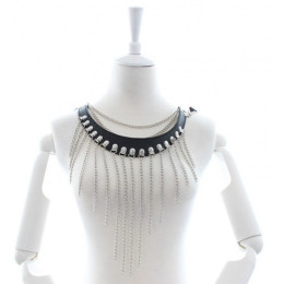 Чёрный ошейник с цепочками