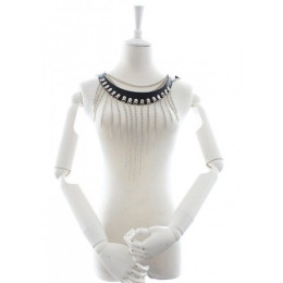 Чёрный ошейник с цепочками