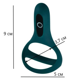Двойное эрекционное смарт-виброкольцо Fun Town Rise зелёный