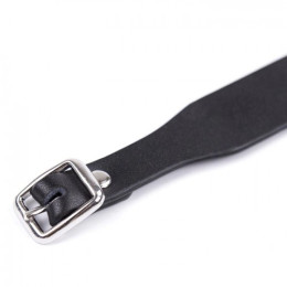 Черный классический ошейник с бубенчиком