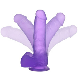 Фаллос на присоске Jelly Studs Crystal Dildo Large фиолетовый 20 см