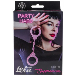 Силиконовые наручники Party Hard Suppression розовые