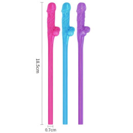 Трубочки разноцветные Original Willy Straws 9 шт