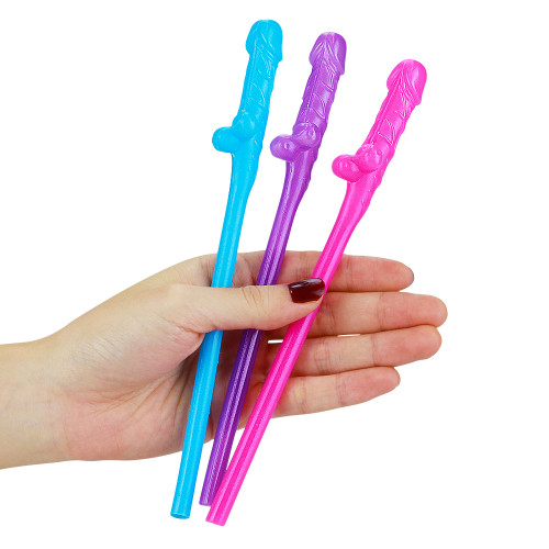 Трубочки разноцветные Original Willy Straws 9 шт
