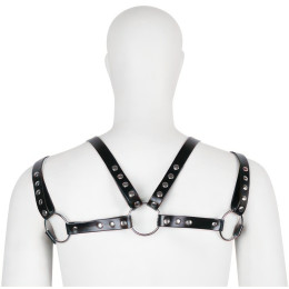 Мужская сбруя с металлическими заклепками