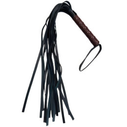 Черная плеть с коричневой ручкой 63 см