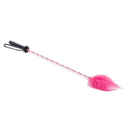 Розовый тиклер на длинной рукояти 75 см