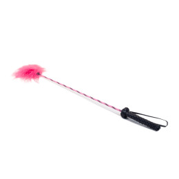 Розовый тиклер на длинной рукояти 75 см