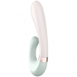 Смарт-вибратор со стимулятором клитора и функцией нагрева Satisfyer Heat Wave Mint
