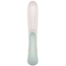 Смарт-вибратор со стимулятором клитора и функцией нагрева Satisfyer Heat Wave Mint