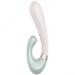 Смарт-вибратор со стимулятором клитора и функцией нагрева Satisfyer Heat Wave Mint