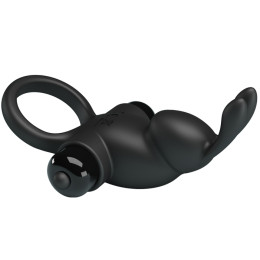 Эрекционное виброкольцо Vibrant Penis Ring I с клиторальным стимулятором черное