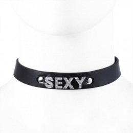 Стильный черный чокер Sexy																																																																			
