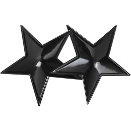 Черные металлические пэстисы звездочки