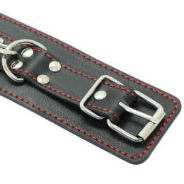 Черные наручники с красной окантовкой