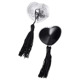 Серебристые пэстисы для груди с пайетками