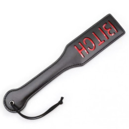 Черный пэдл с красной надписью Bitch 32 см