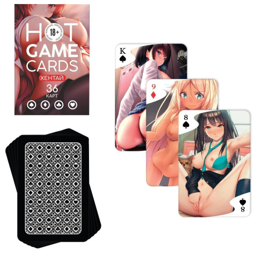 Эротические игральные карты Hot Game Cards Хентай 36 карт