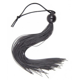 Черная мини-плеть с силиконовыми хвостами 23 см