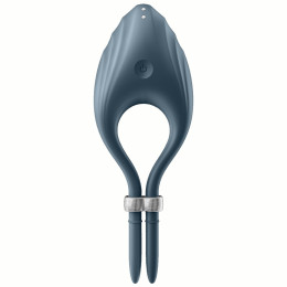 Эрекционное кольцо с вибрацией Satisfyer Duelist серый
