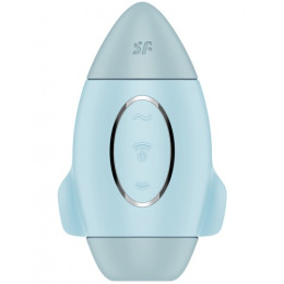 Вакуумно-волновой стимулятор клитора с вибрацией Satisfyer Mission Control голубой