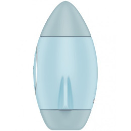 Вакуумно-волновой стимулятор клитора с вибрацией Satisfyer Mission Control голубой