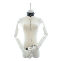 Ошейник БДСМ с кольцом и шипами