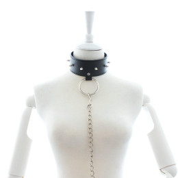 Ошейник БДСМ с кольцом и шипами