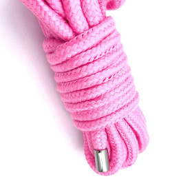 Розовая бондажная веревка из хлопка 5 м