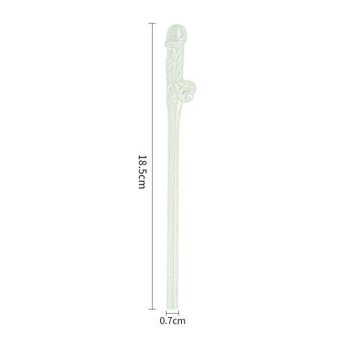 Трубочки светящиеся в темноте Glow in the Dark Willy Straws 9 шт