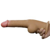 Реалистичный фаллоимитатор на присоске с мошонкой Dual Layered Handle Cock 25 см