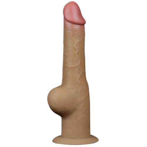 Реалистичный фаллоимитатор на присоске с мошонкой Dual Layered Handle Cock 25 см